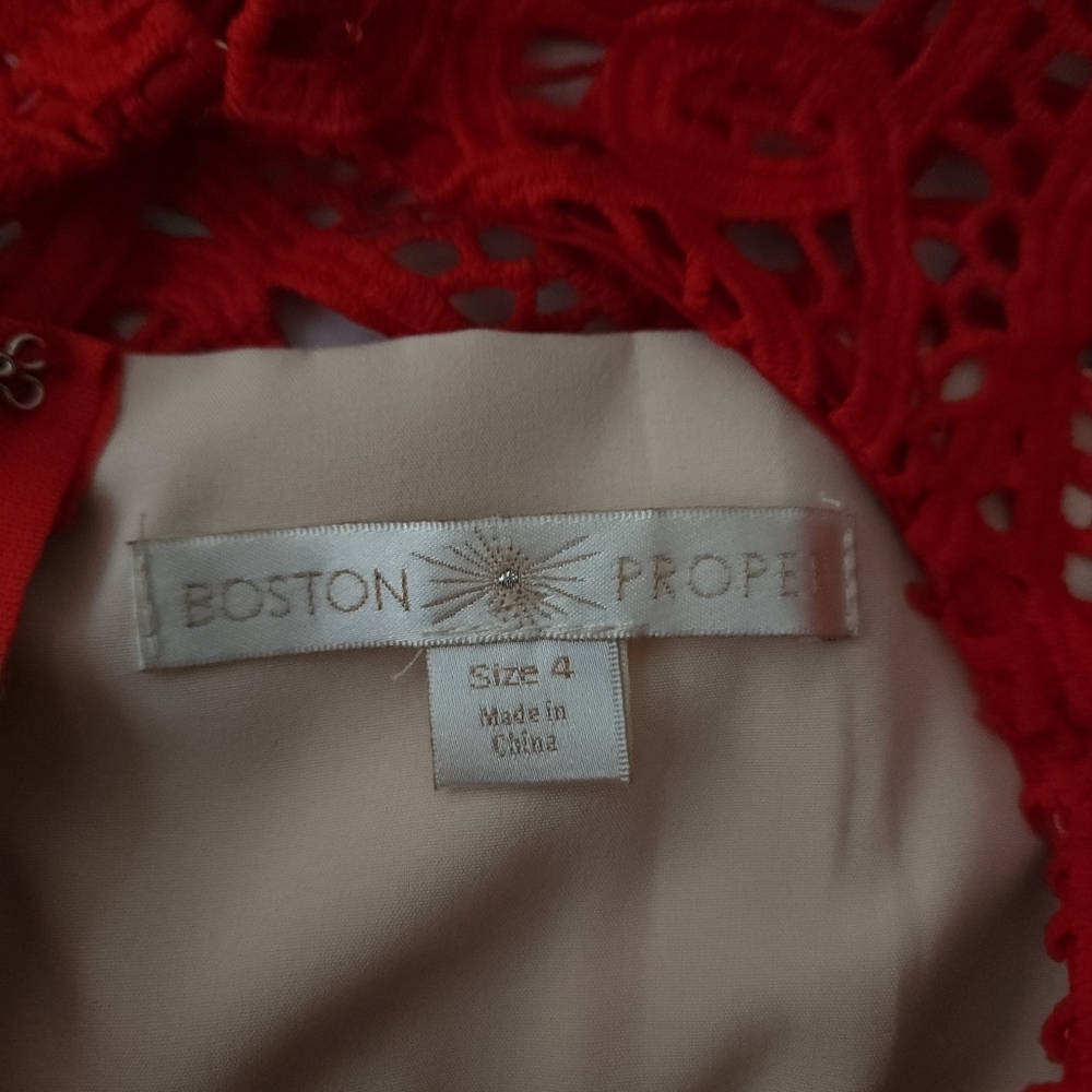 Boston Proper Lace Overlay Mini Dress - Picture 4 of 8